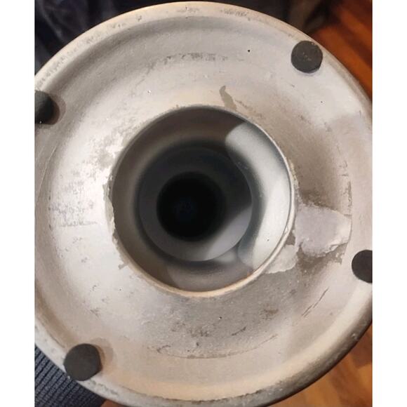 LARGE Candle Pillar STAND Silver color Pottery 4 inch pillar or taper Holiday - Picture 5 of 5